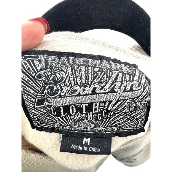 brooklyn cloth mfg co M Pullover crew neck sweatshirt Peace Nature Japanese Men - Picture 6 of 6